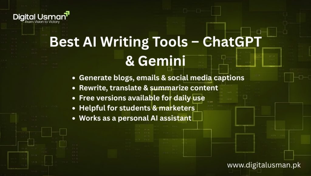 Best AI Writing Tools – ChatGPT & Gemini