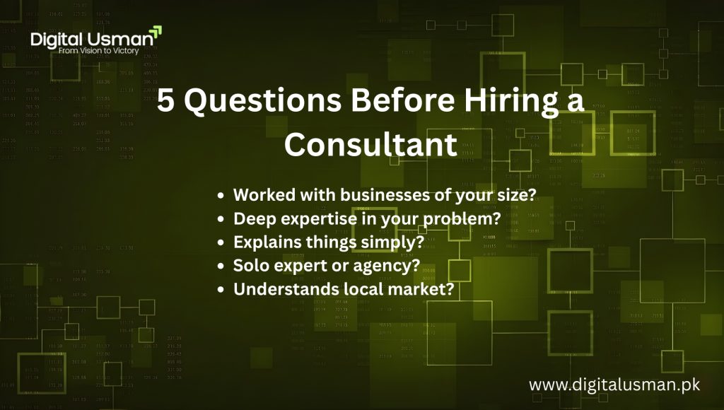 5 Questions Before Hiring a Consultant