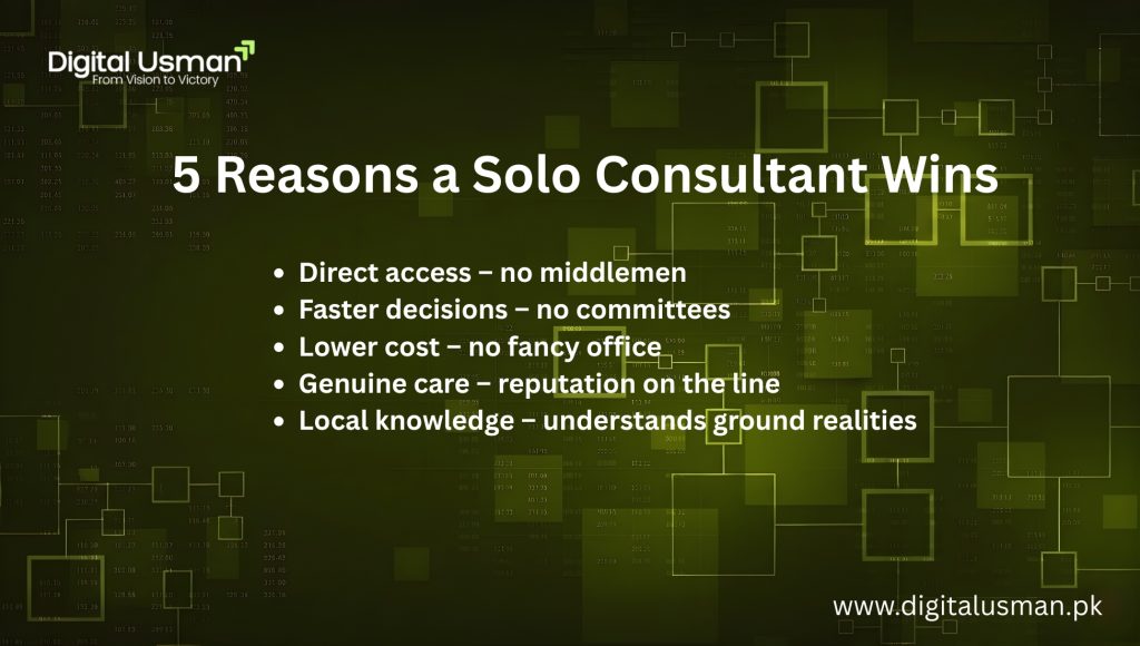 5 Reasons a Solo Consultant Wins